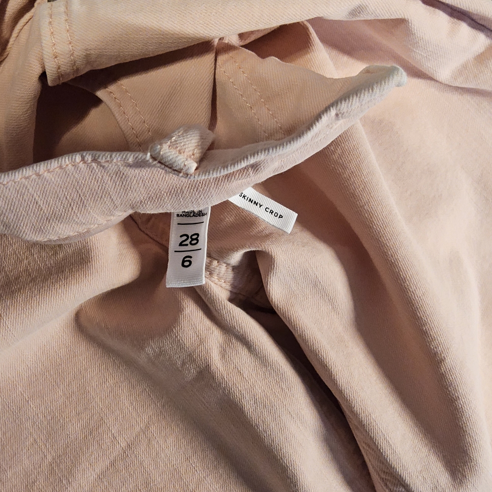 1 Preloved EUC Size 28 LOFT Pink Ankle Cropped Jeans - Picture 8 of 9